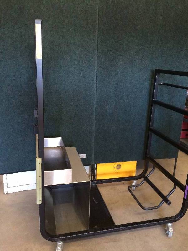 lot 4 image: Medical Cart Manufactured by OSI Orthopedic Systemics Inc - Metal Moveable on 4 Wheels - Private Practice Medical Clinic Patient Center - Great Condition