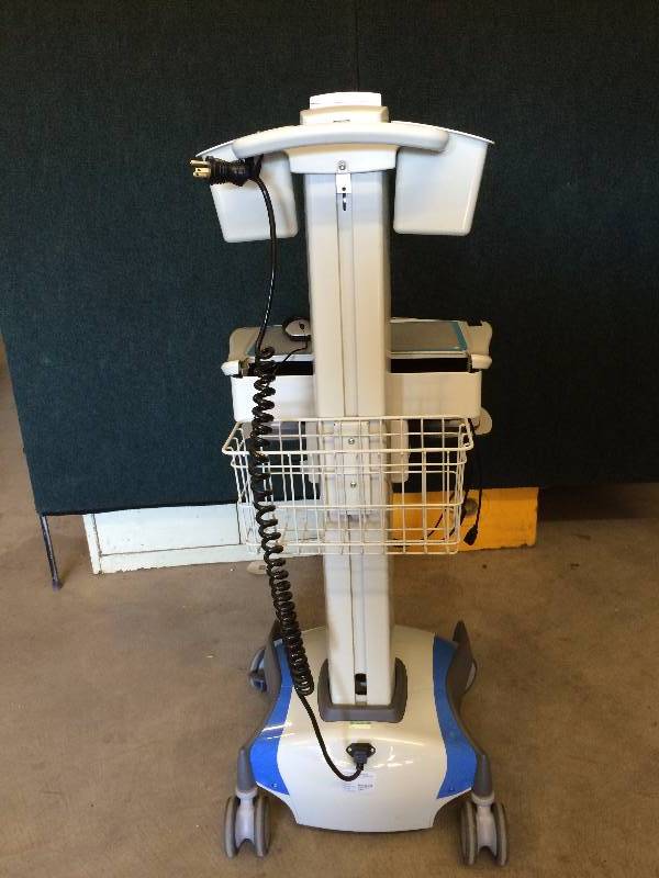lot 12 image: WOW Retails NEW $4000 This is the Ergotron of Your FANTASIES Powered Light Up Rubbermaid Adjustable Computer Cart - Comes With Everything You See Excellent