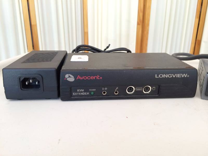 lot 47 image: Avocent Longview KVM ConsoleExtender Model LV830 Receiver  Extron Electronics RGB 109xi VGA Computer Audio Video Analog Interface with ADSP - Super Working Condition