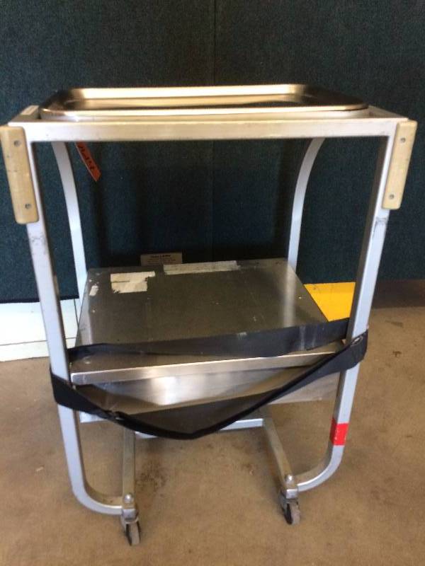 lot 78 image: Rolling Medical Cart - Curved Steel Metal - Great Condition