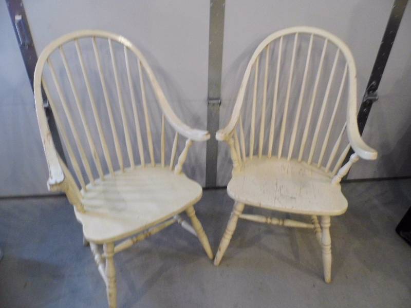 lot 6 image: Pair of Distressed Chairs