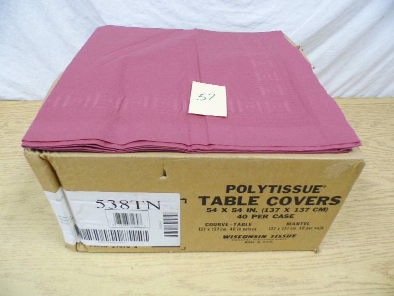 lot 57 image: Case of Table Covers