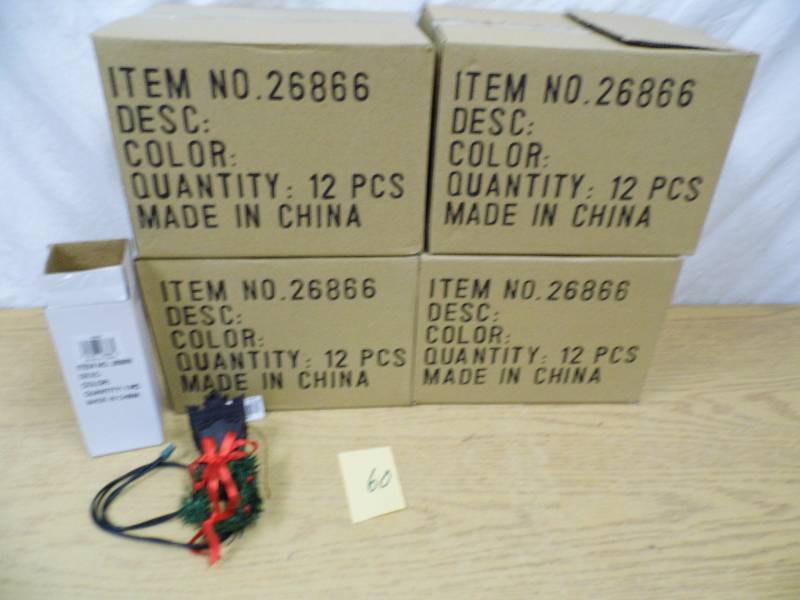 lot 60 image: 4 Cases of Light Up Ornaments