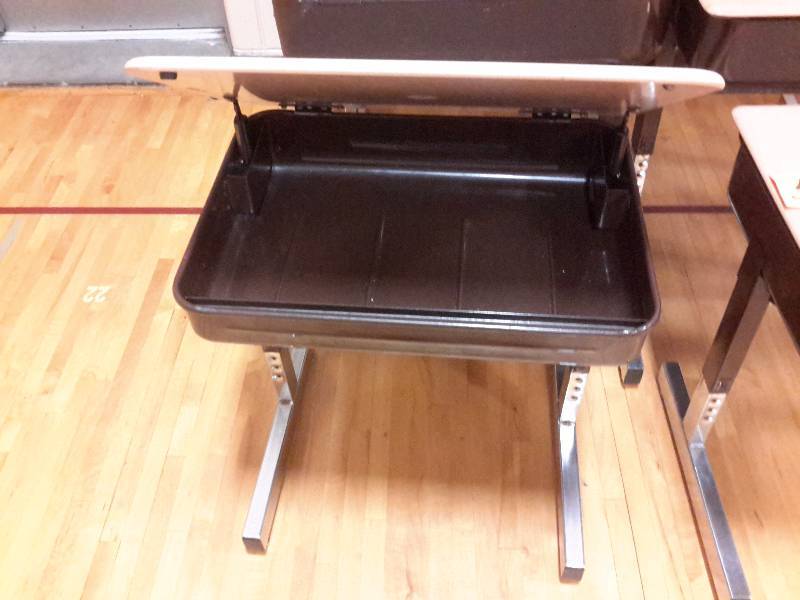 10 Virco Desks with opening top.  Adjustable Height
