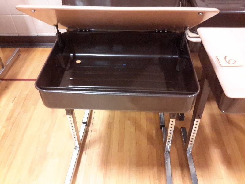 10 Virco Desks with opening top.  Adjustable Height