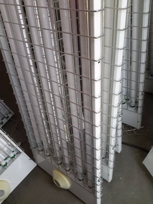 5, 6 bulb T8 type Fluorescent fixtures.. 2ft x 4ft