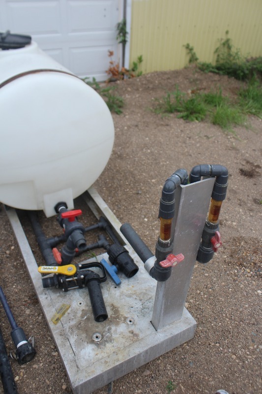 Water  Chemical Tank on Aluminum Frame