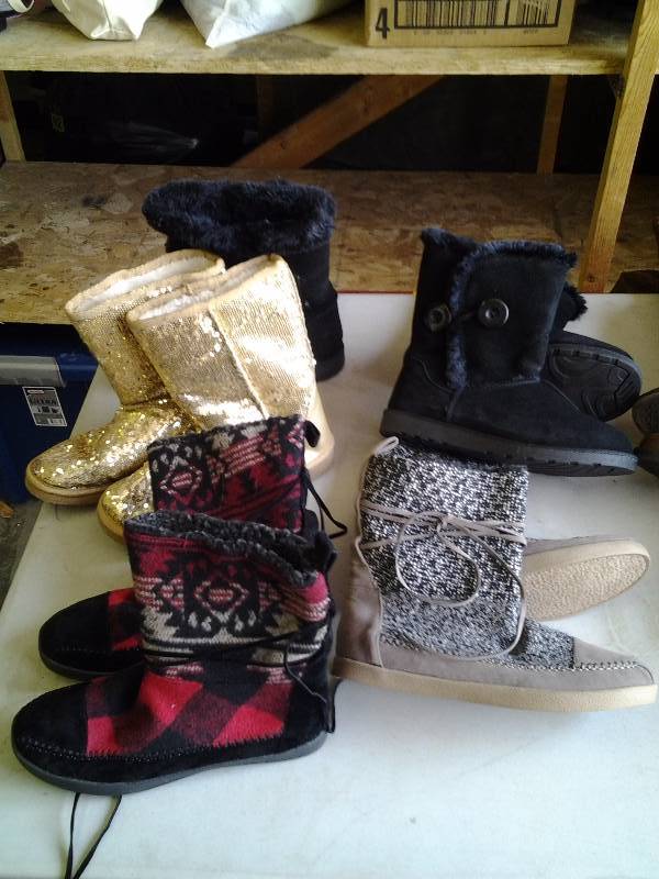 5 Pair Winter Fashion Boots Size 6
