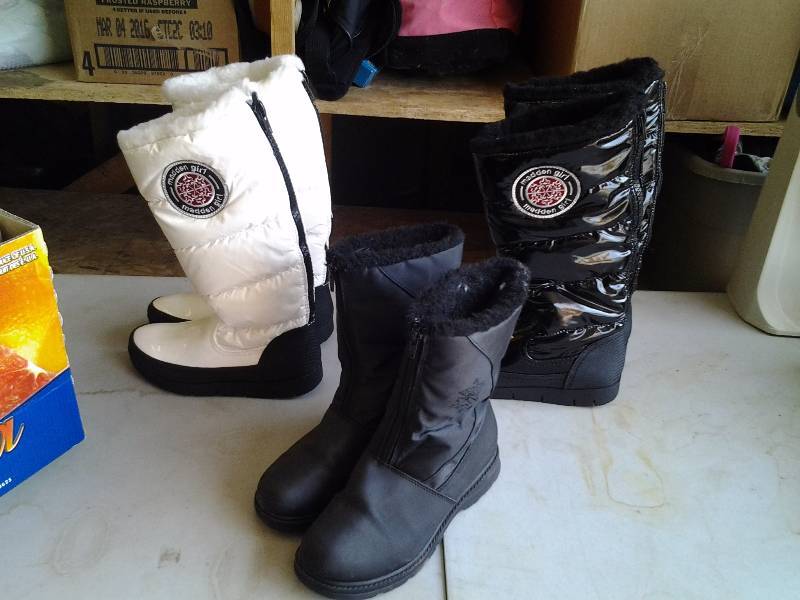 3 Pair Winter Boots Size 6
