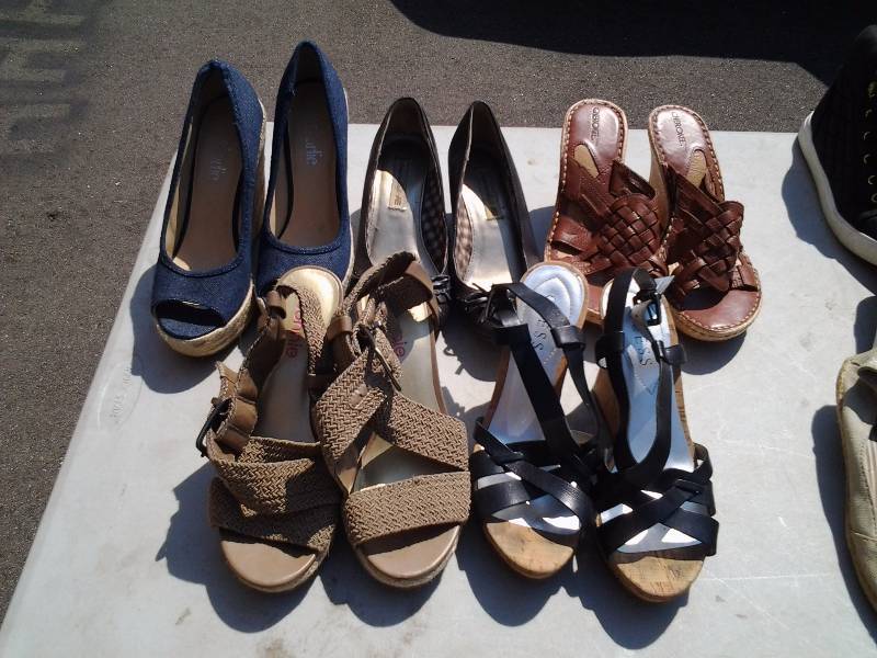 5 Pair Wedge Sandals Size 6