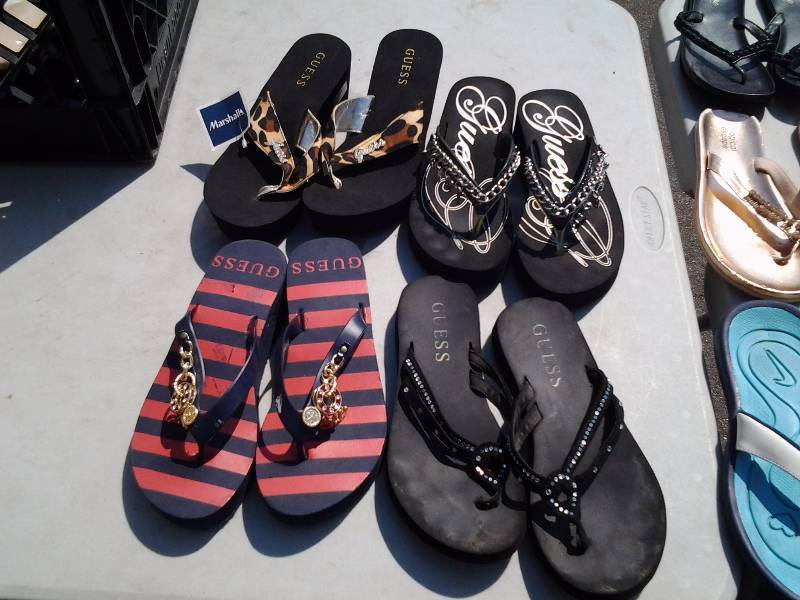 Lot Of Guess Flip Flops Size 6