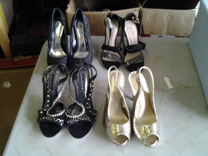 4 Pair Blingy High Heels Size 6