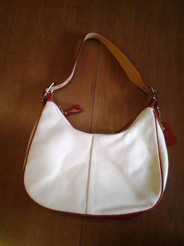 Genuine Coach Handbag Red Trim
