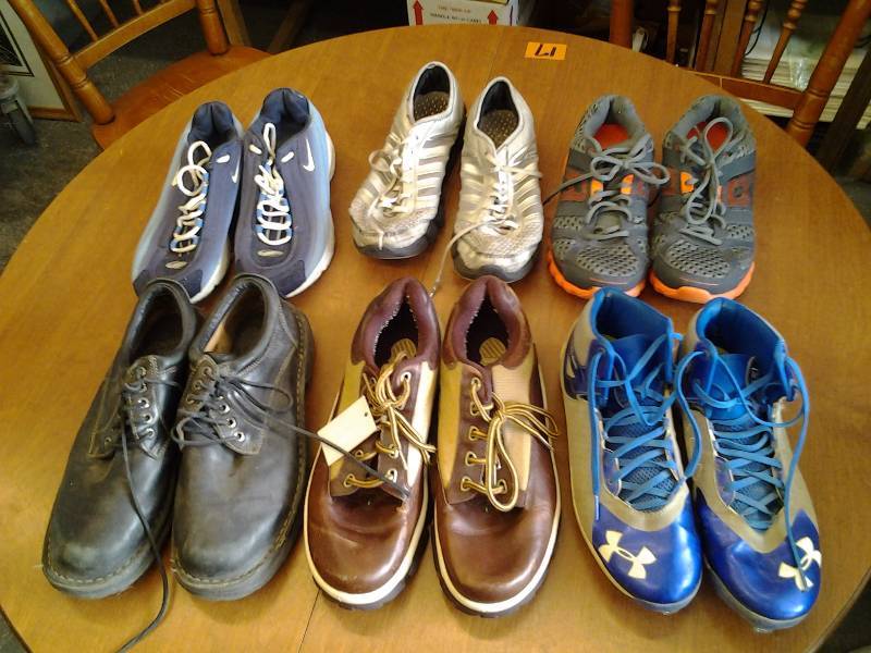 Lot Of Assorted Mens Shoes Size 9-10, Nike Under Armor, More