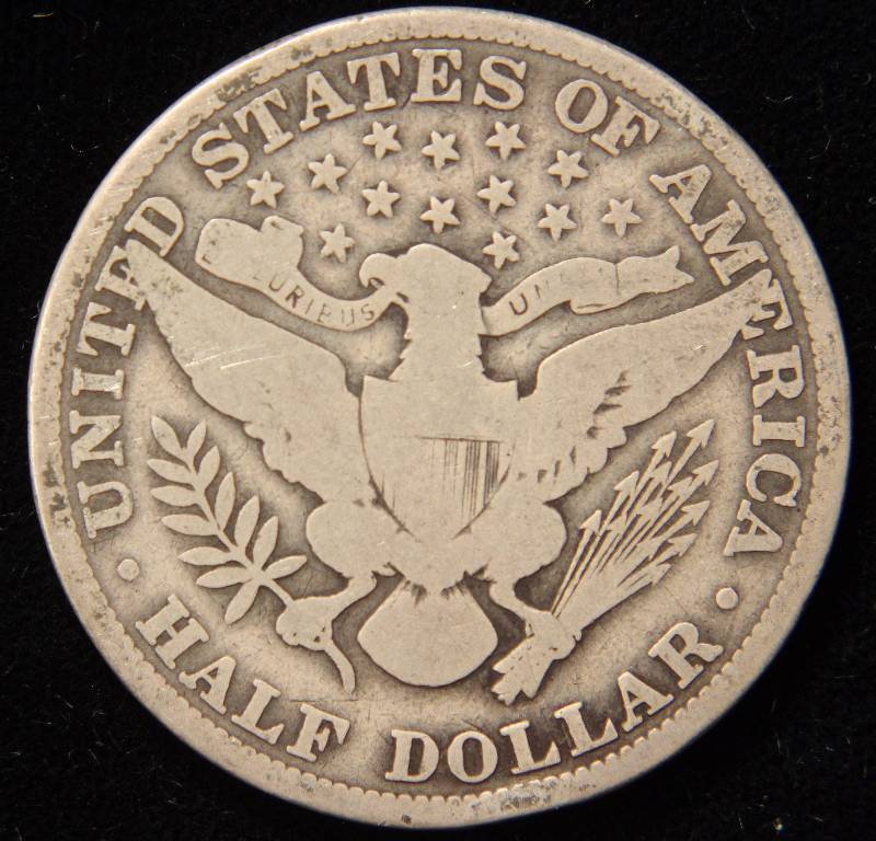 lot 09 image: 1912 BARBER SILVER HALF DOLLAR G6