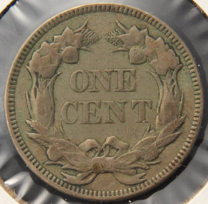 lot 13 image: 1857 FLYING EAGLE CENT VF DETAILS