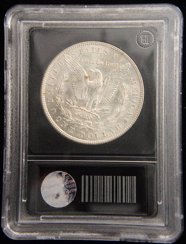 lot 17 image: 1904-O MORGAN SILVER DOLLAR BU IN BLACK SLAB
