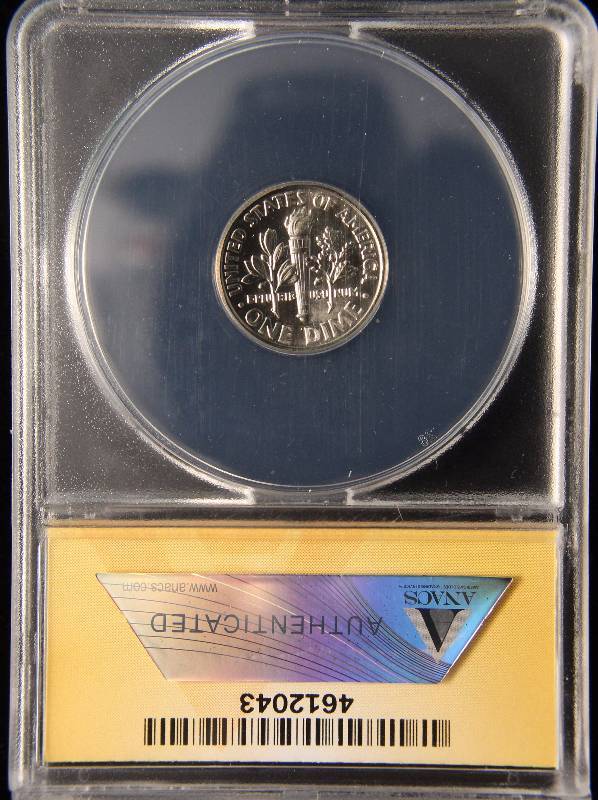 lot 42 image: 1988-D ROOSEVELT SILVER DIME MS66 ANACS