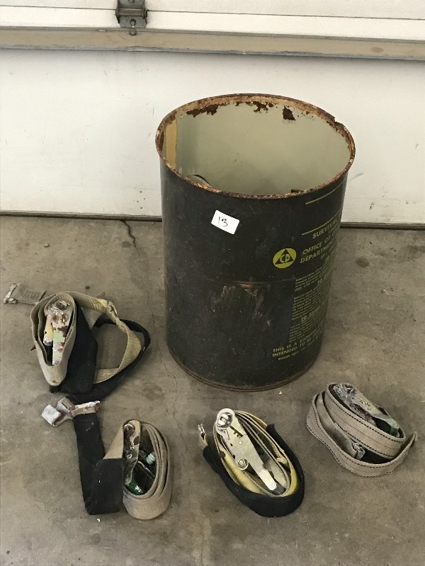 lot 13 image: 17.5-Gallon Steel Barrel With Asort...