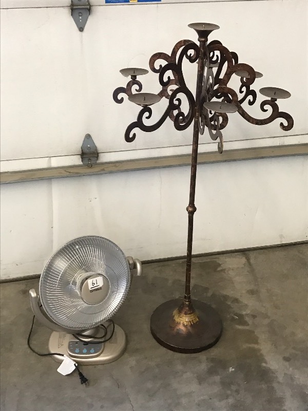 lot 61 image: Heated Fan & Candle Holder