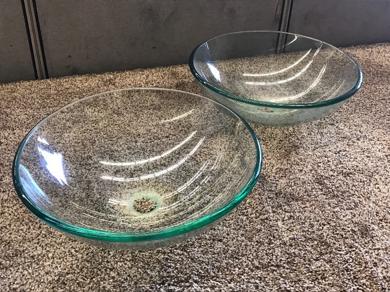 lot 62 image: (2) Unused Vessel Sinks