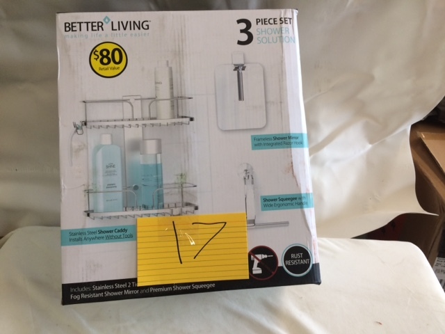 Better Living 3 Piece Stainless Steel Shower Caddy