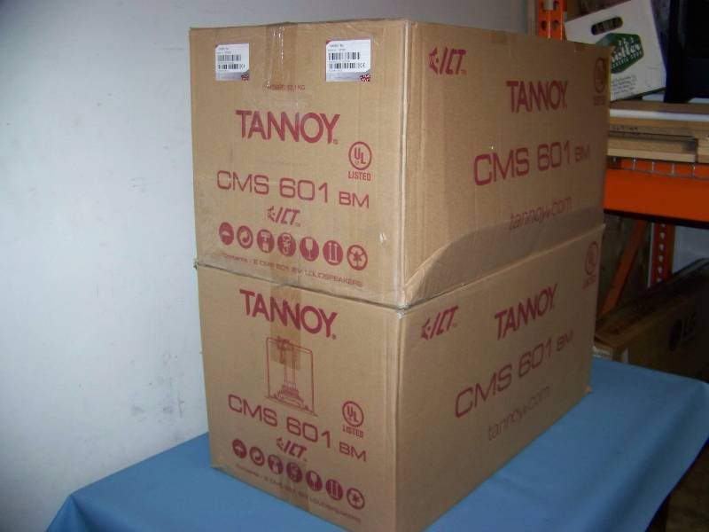 lot 51 image: (4) Tannoy, 6.5, In-Ceiling Speakers  Loudspeakers with Grilles and Ceiling Tile Brackets - NEW in Box