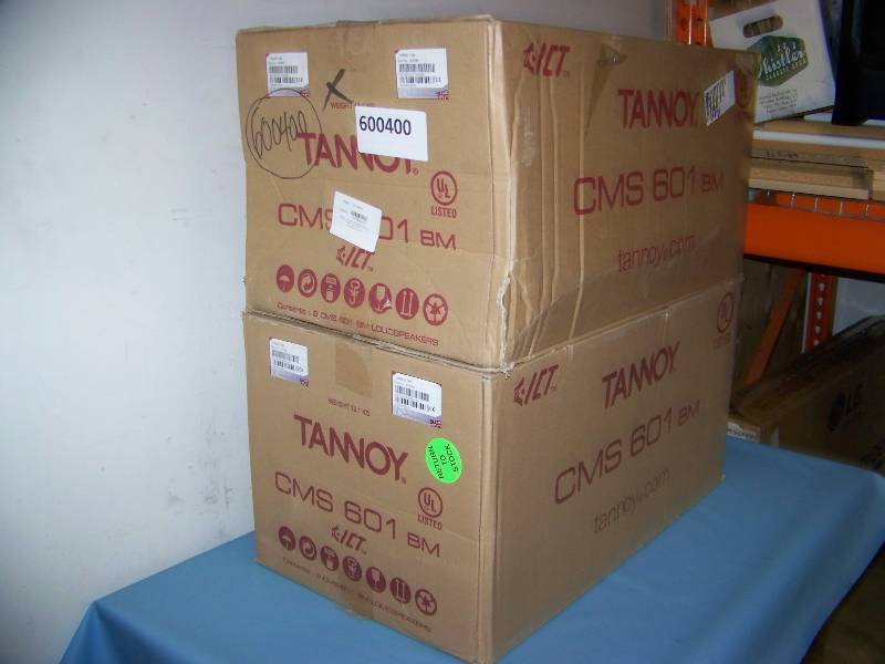 lot 52 image: (4) Tannoy, 6.5, In-Ceiling Speakers  Loudspeakers with Grilles and Ceiling Tile Brackets - NEW in Box