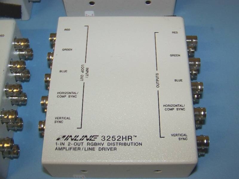 lot 115 image: (6) Inline, 1-in  2-out, RGBHV Distribution Amplifiers  Line Drivers