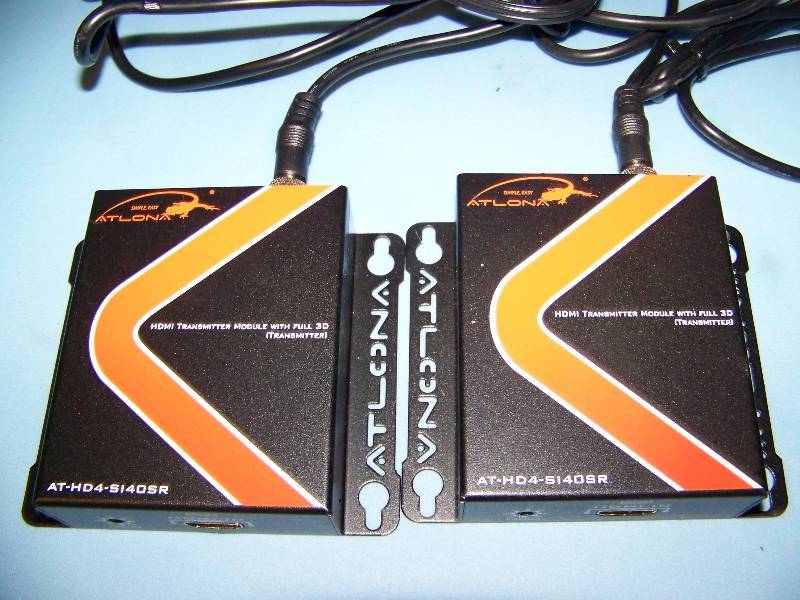lot 88 image: (2) Atlona, HDMI Transmitter Modules and (2) Atlona, HDMI Receiver Modules with Power Supplies