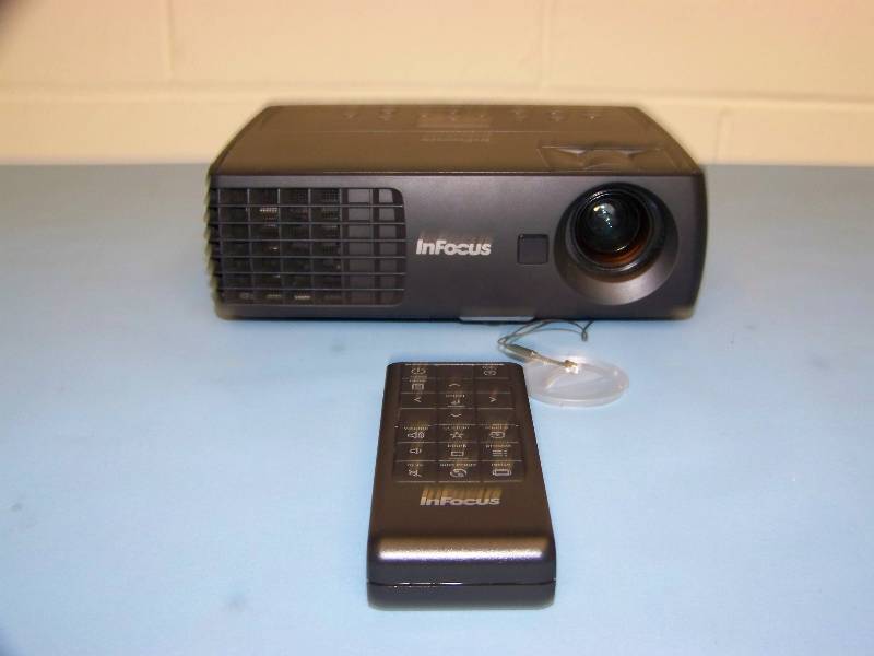 lot 21 image: InFocus, IN1110, DLP Projector with HDMI Input, Remote Control, Cables and Travel Bag