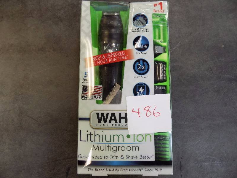 lot 486 image: Wahl Lithium Ion All-in-One Multigroom Rechargeable Trimmer Kit