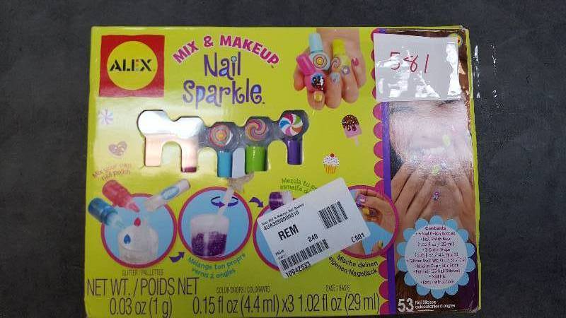 lot 581 image: ALEX Toys Spa Mix & Makeup Nail Sparkle Kit