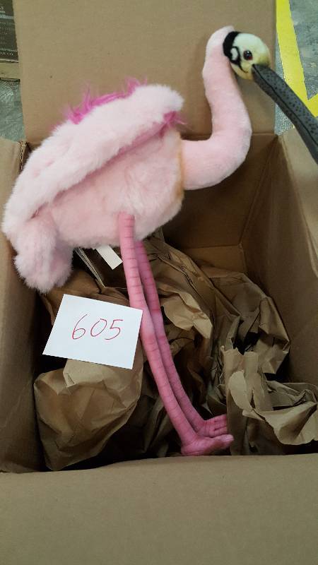 lot 605 image: HANSA Spoon Bill Bird Plush Toy