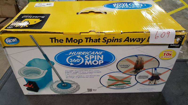 lot 609 image: AsSeenOnTV Hurricane Spin Mop