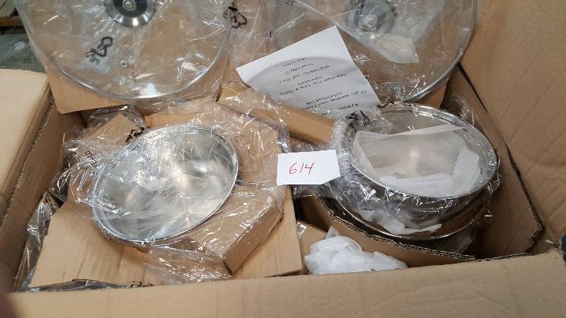 lot 614 image: alcove 12-Pc. Stainless Steel Cookware Set clear