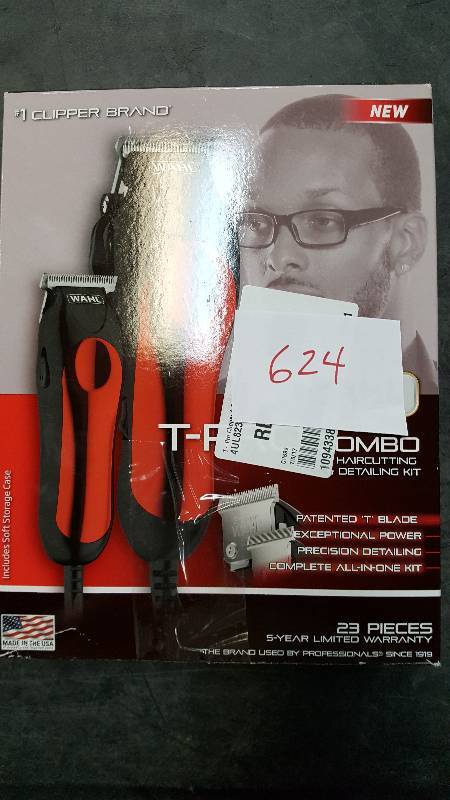 lot 624 image: Wahl T-Pro Clipper & Trimmer Combo Kit Red