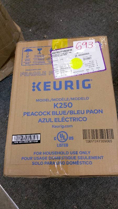 lot 693 image: Keurig Classic Series K15 Brewing System Peacock Blue