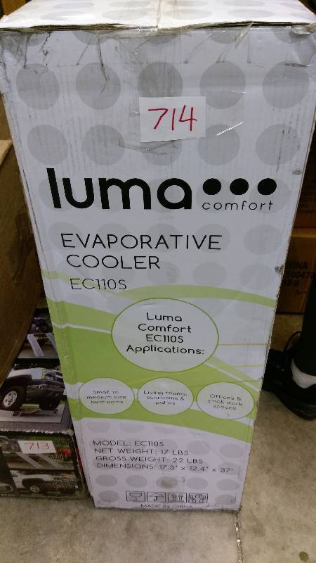 lot 714 image: Luma Comfort Portable Evaporative Cooler Silver