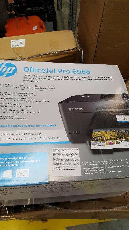 lot 890 image: HP OfficeJet Pro 6968 All-in-One Thermal Inkjet Printer with Wi-Fi