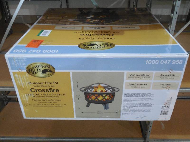 Crossfire 29.50 in. Steel Fire Pit with Cooking Grate