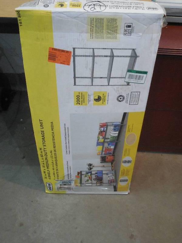 60 in. H x 36 in. W x 18 in. D 4-Shelf Steel Commercial Shelving Unit in Gray