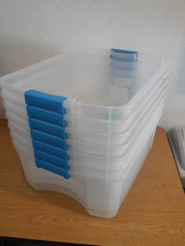 Sterilite 11 12 Qt. Deep Clip Box Storage Tote (7-Pack)