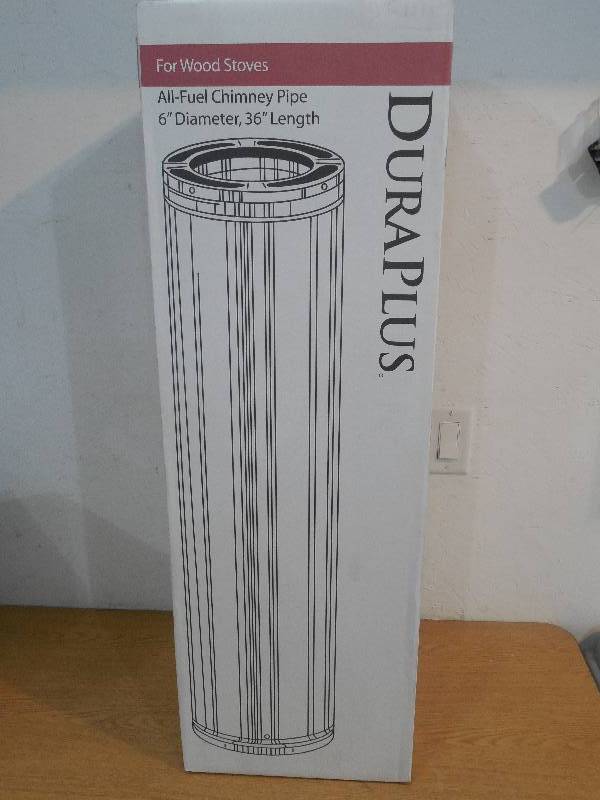 DuraPlus 6 in. dia. x 36 in. L Triple-Wall Chimney Stove Pipe