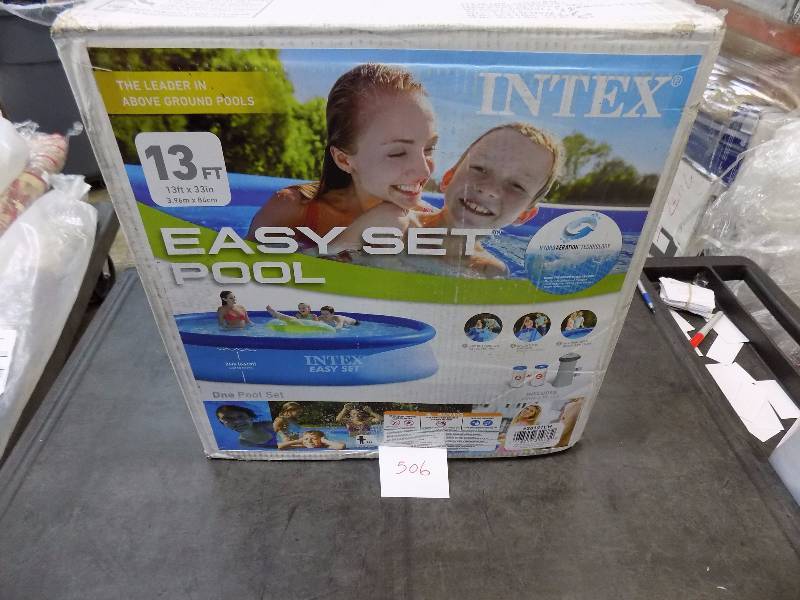 lot 506 image: Intex Easy Set 13 x 33 Round Inflatable Pool