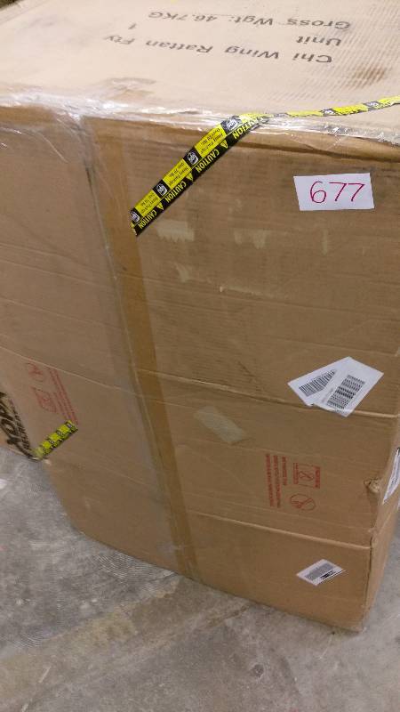 lot 677 image: alcove 4pc. Wicker Conversation Set Brown - Outdoor Patio Furniture