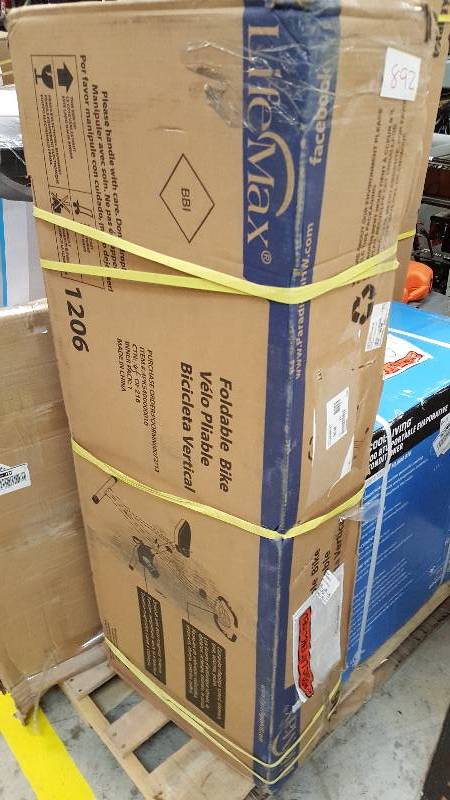 lot 892 image: LifeMax Folding Upright Exercise Bike