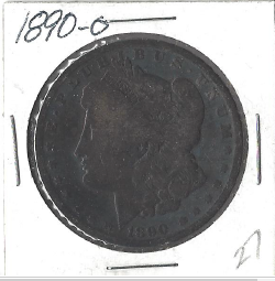 1890-O Morgan Silver Dollar