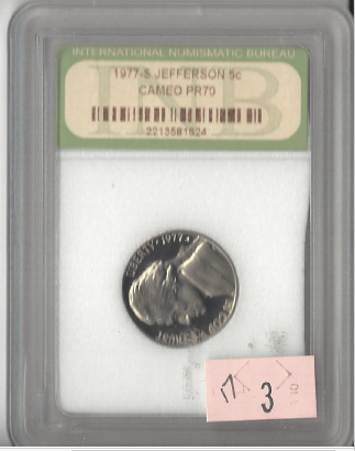 1977-S Jefferson Nickel Cameo PR70
