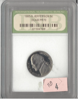 1993-S Jefferson Nickel DCAM PR70